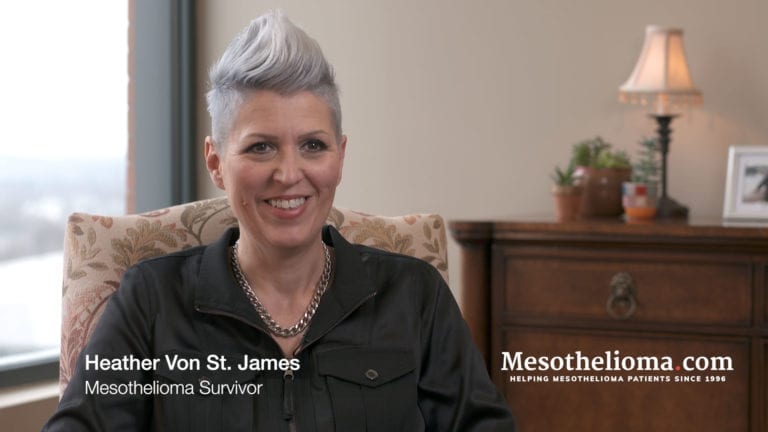 Video of Mesothelioma Survivor Heather St. James