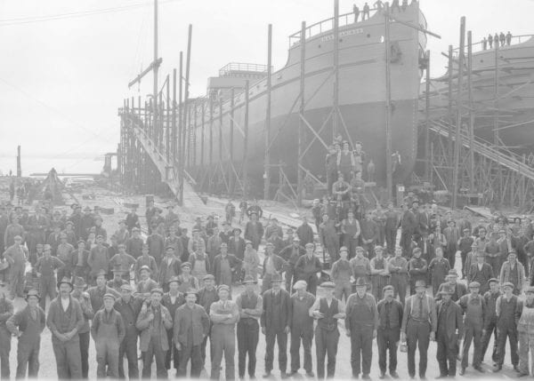 Shipyard Workers at a Shipyard
