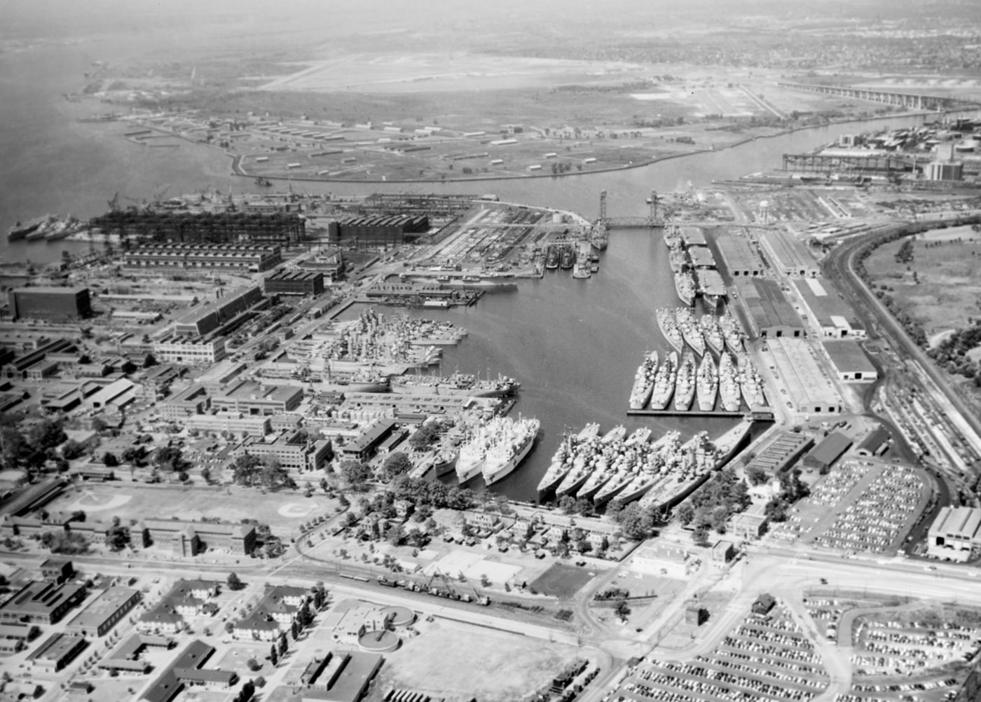 Philadelphia Naval Shipyard aerial view