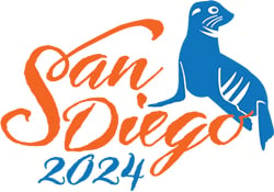 Logo for the EIA 2024 National Conference & Exhibition being held in San Diego. The logo reads "San Diego 2024" and has a picture of a sea lion.